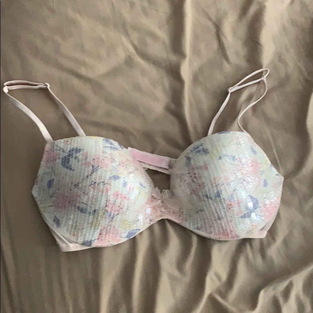 Victoria’s secret floral sequins bra size 36c